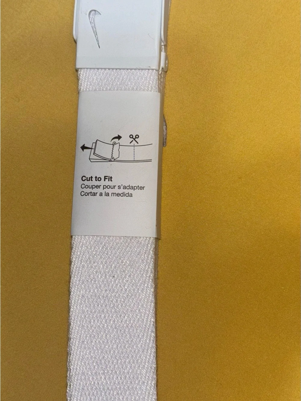 Nike White Belt Adjustable Wearable Cotton with metal buckle, Brand New